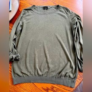 Massimo Dutti lightweight knit in Khaki. Silk cotton size M. Beautiful details.